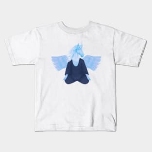 meditating pegasus 3 Kids T-Shirt